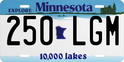 MN license plate 250LGM