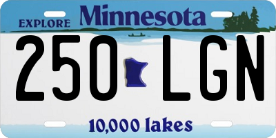 MN license plate 250LGN