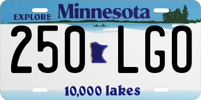 MN license plate 250LGO