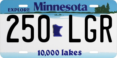 MN license plate 250LGR