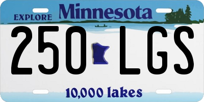 MN license plate 250LGS