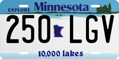 MN license plate 250LGV