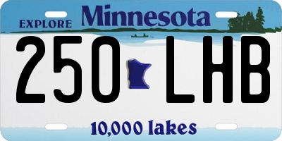 MN license plate 250LHB
