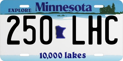 MN license plate 250LHC