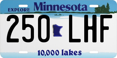 MN license plate 250LHF
