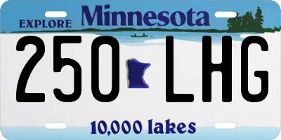 MN license plate 250LHG