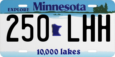 MN license plate 250LHH