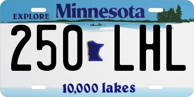 MN license plate 250LHL