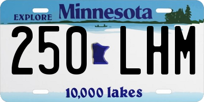 MN license plate 250LHM