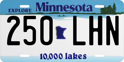 MN license plate 250LHN