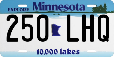 MN license plate 250LHQ