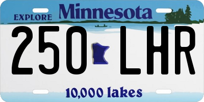 MN license plate 250LHR