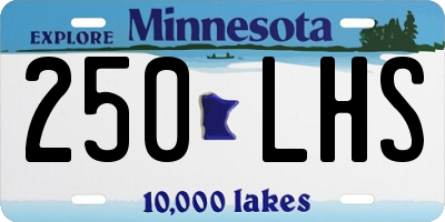 MN license plate 250LHS