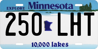 MN license plate 250LHT