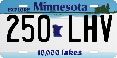 MN license plate 250LHV