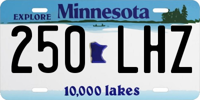 MN license plate 250LHZ