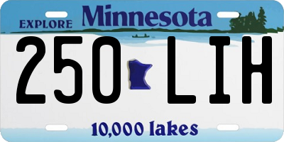 MN license plate 250LIH