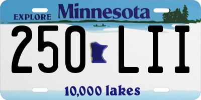 MN license plate 250LII