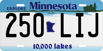 MN license plate 250LIJ