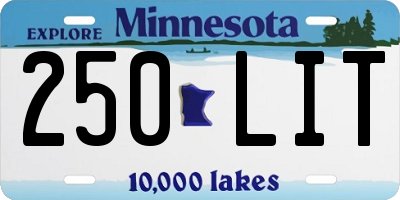 MN license plate 250LIT