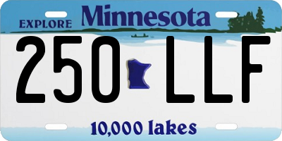 MN license plate 250LLF