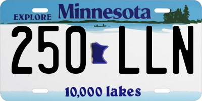 MN license plate 250LLN
