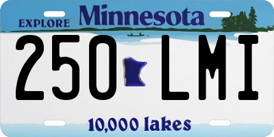 MN license plate 250LMI