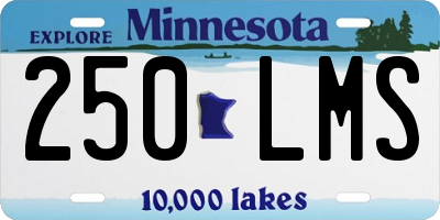 MN license plate 250LMS