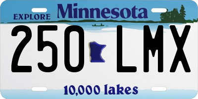 MN license plate 250LMX