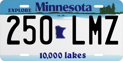 MN license plate 250LMZ