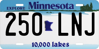 MN license plate 250LNJ