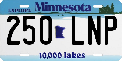 MN license plate 250LNP