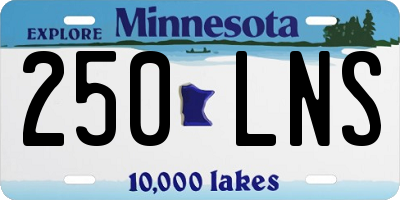 MN license plate 250LNS