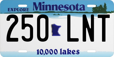 MN license plate 250LNT