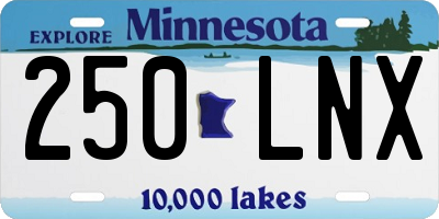 MN license plate 250LNX
