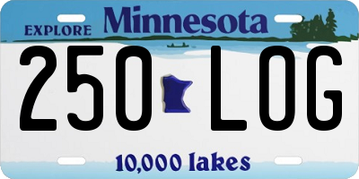 MN license plate 250LOG