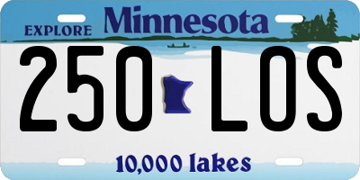 MN license plate 250LOS
