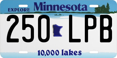 MN license plate 250LPB