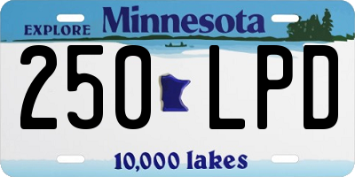 MN license plate 250LPD