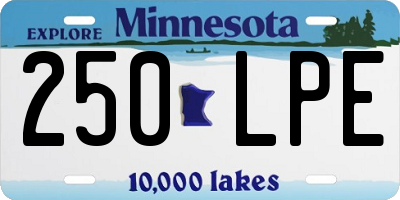 MN license plate 250LPE