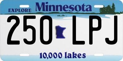 MN license plate 250LPJ