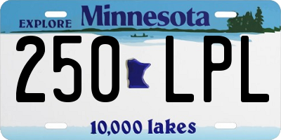 MN license plate 250LPL