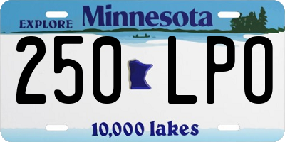 MN license plate 250LPO