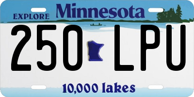 MN license plate 250LPU