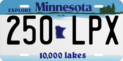 MN license plate 250LPX
