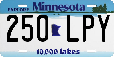MN license plate 250LPY