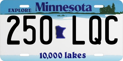 MN license plate 250LQC