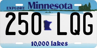 MN license plate 250LQG