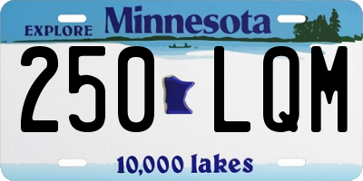 MN license plate 250LQM