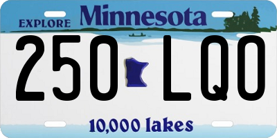 MN license plate 250LQO